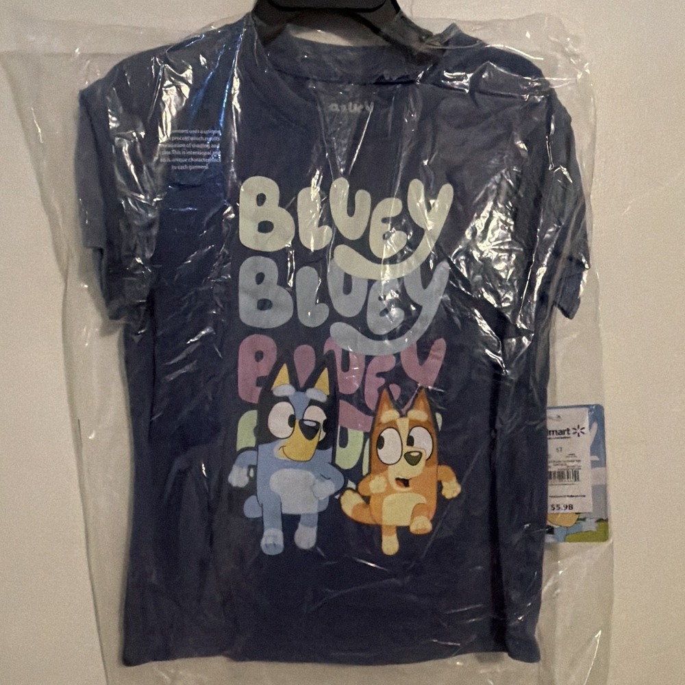 Bluey Bingo Graphic Cotton Crew Neck Short Sleeve T-Shirt Blue 5T - Picture 8 of 8